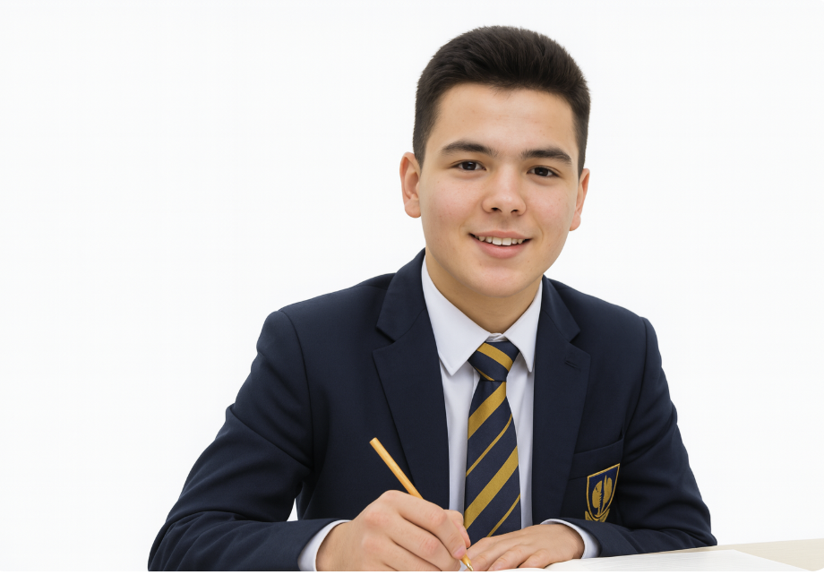 Student preparing for scholarship exams